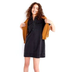 Madewell Denim Short-Sleeve Popover Shirtdress